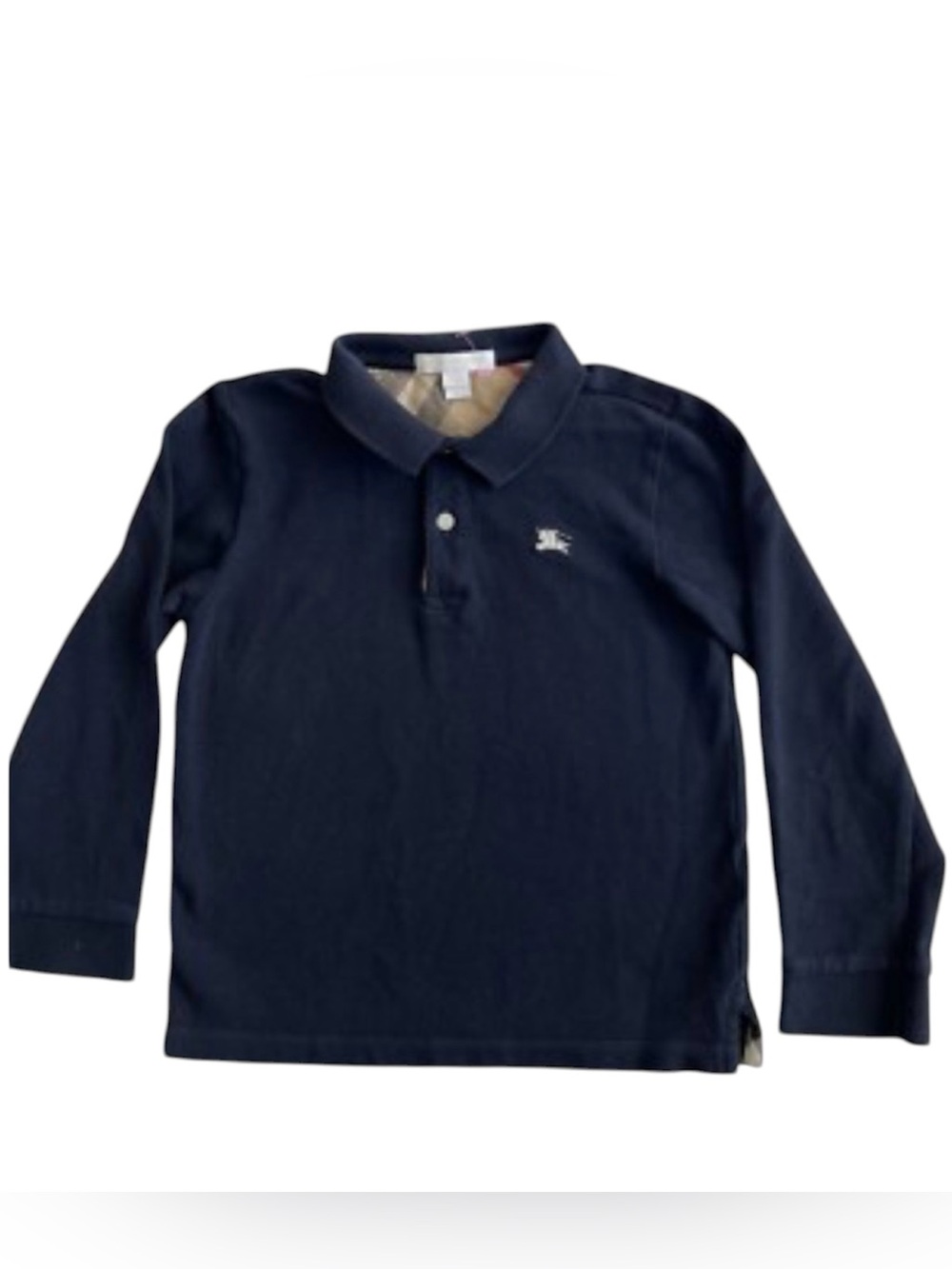 Burberry Boys 6 T black polo long sleeve shirt